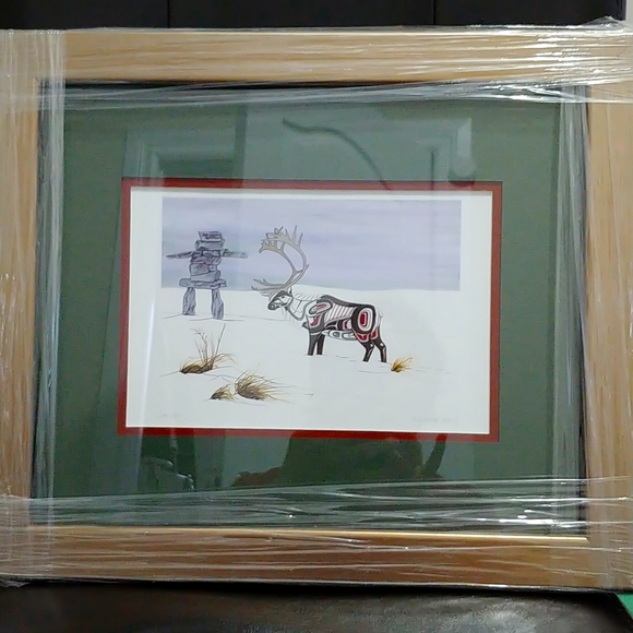 Canadian Native art framed print - Picture 3 of 3
